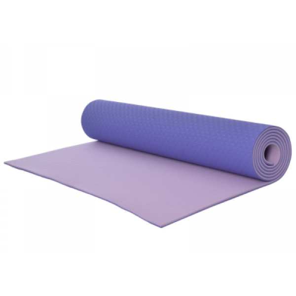 Килимок для фітнесу Ecofit MD9012 двошаровий TPE 1830*610*6мм - Фіолетовий + Світло-фіолетовий