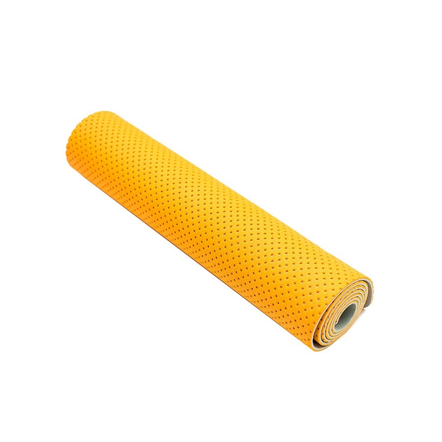 Коврик для фитнеса Ecofit MD9032 двухслойный перфорированныйTPE 1830*610*6мм оранжево-серый